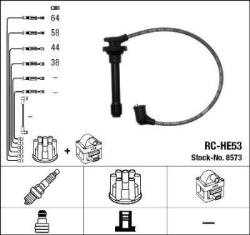 Комплект проводів запалення - (32700P1JE01, 32700P7AG01, 32700PEL004) NGK 8573