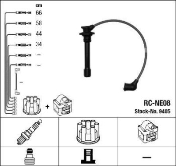 Комплект проводов зажигания - (224400M702, 224400M711, 224402F200) NGK 9405