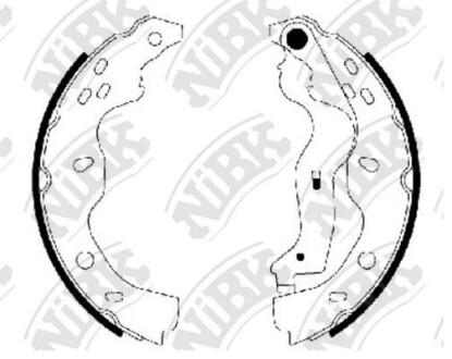 Тормозные колодки барабанные SUZUKI SX-4/FIAT SEDICI - (5320079J00, 5320079J01, 71742832) NiBK FN0634