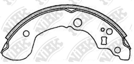 Тормозные колодки барабанные 36x203mm (Primera Japan) - NiBK FN1223