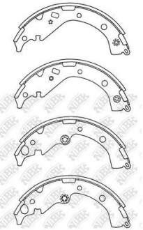 Колодки тормозные барабанные Toyota RAV-4 2000-2005 - (0449506040, 0449542080) NiBK FN2371