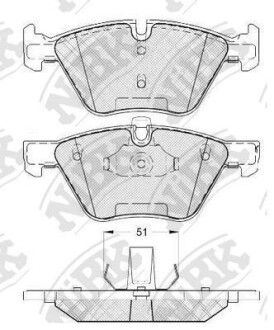 Колодки передние BMW - (34116763617, 34116763618, 34116769099) NiBK PN0513 (фото 1)