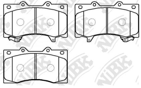 Колодки передние Infiniti QX56, Nissan Patrol Y62 - (d10601LB0A, D10601LB2A, D10601LB2B) NiBK PN0555