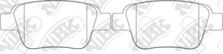 Комплект гальмівних накладок, дискове гальмо - NiBK PN1239