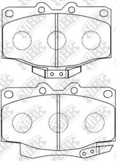 Колодки тормозные передние Toyota 4 Runner, Land Cruiser 70 - (0446560050, 0449160100, 0449160110) NiBK PN1350