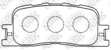 Комплект гальмівних накладок, дискове гальмо - NiBK PN1458