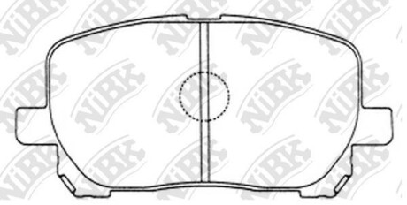 Комплект гальмівних накладок, дискове гальмо - ((19108023, 0446502070, 0446502080, 0446544050, 0446544090)) NiBK PN1470