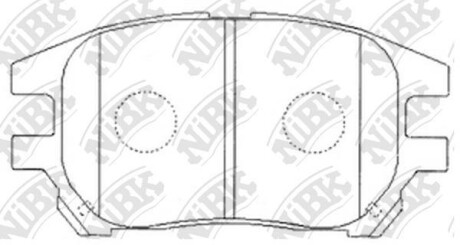 Колодки тормозные передние Lexus RX300 - (0446548090, 0446548050, 0446548040) NiBK PN1481