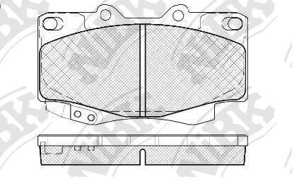 Комплект гальмівних накладок, дискове гальмо - NiBK PN1830
