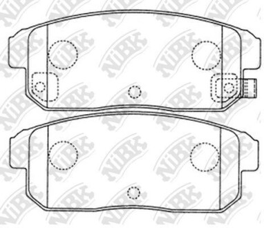 Колодки задние Nissan Almera Tino, Primera - (440604U010, 440604U092, 440606Y391) NiBK PN2467