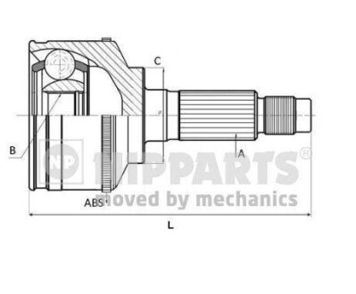 Шарнирный комплект, приводной вал - NIPPARTS J2820500