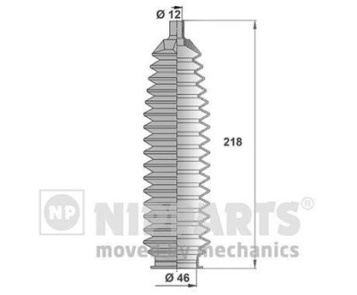 Пильовик рульового механізму - (48203AV600, 48203BM400) NIPPARTS J2841016