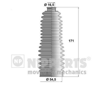 Пильовик рульового механізму - (4553509020, 7820040902) NIPPARTS J2842028