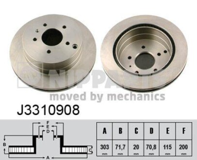 Гальмівний диск - (15223784, 20892952, 20968395) NIPPARTS J3310908