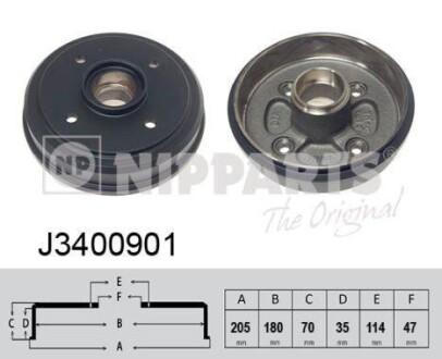 Тормозной барабан - NIPPARTS J3400901