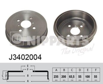 Тормозной барабан - NIPPARTS J3402004