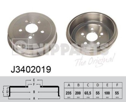 Тормозной барабан - NIPPARTS J3402019