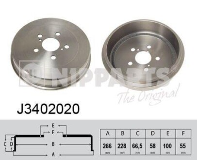 Тормозной барабан - NIPPARTS J3402020