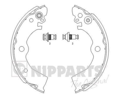 Гальмівні колодки - (4406050YX5, 4406050Y25, 4406060R25) NIPPARTS J3501042