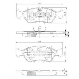 Гальмiвнi колодки дискові - NIPPARTS J3600900