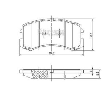 Комплект гальмівних колодок - (mr569233) NIPPARTS J3605048