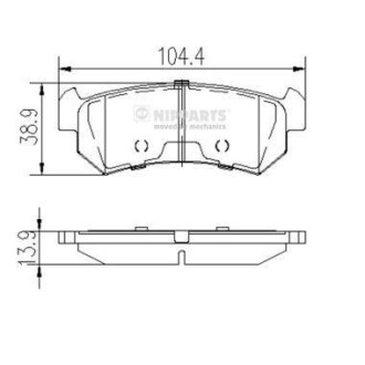 Комплект тормозных колодок, дисковый тормоз - NIPPARTS J3610903