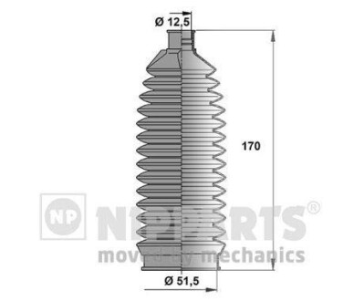 Пильовик рульового механізму - NIPPARTS N2844010