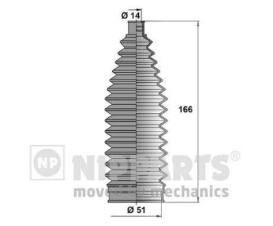 Комплект пылника, рулевое управление - (4410A328S1, 4410A328) NIPPARTS N2845012