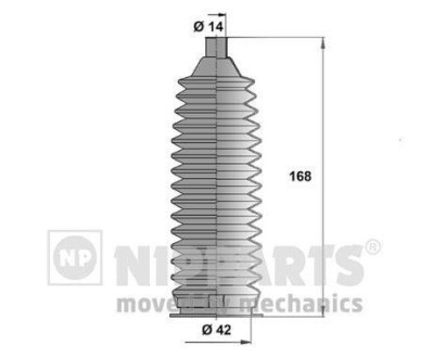 Пильовик рульового механізму - NIPPARTS N2848006