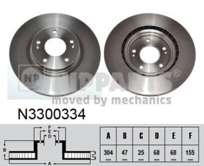 Тормозной диск - (51712C1000, 51712C2000, 51712J9100) NIPPARTS N3300334