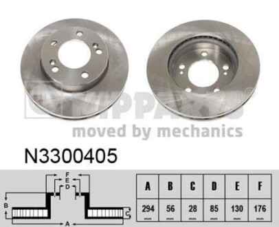 Тормозной диск - (4144109000, 4144109100, 4144109110) NIPPARTS N3300405