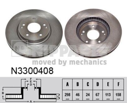 Гальмівний диск - NIPPARTS N3300408