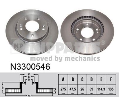 Гальмiвний диск - NIPPARTS N3300546