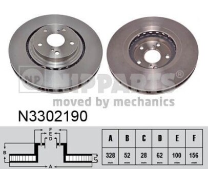 Тормозные диски - NIPPARTS N3302190