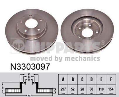 Тормозной диск - (k01133251B, K01133251C, K01133251A) NIPPARTS N3303097