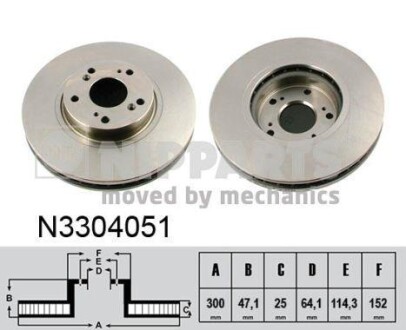 Тормозной диск - (45251SEAE30, 45251SEAE30SK1) NIPPARTS N3304051