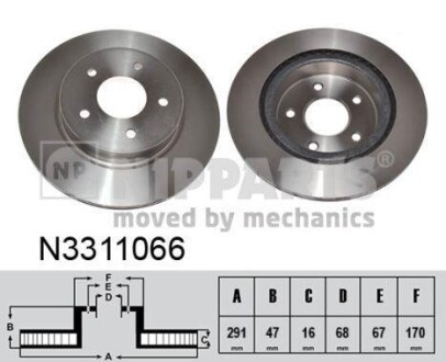 Гальмiвнi диски - NIPPARTS N3311066