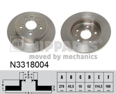 Гальмiвний диск - NIPPARTS N3318004