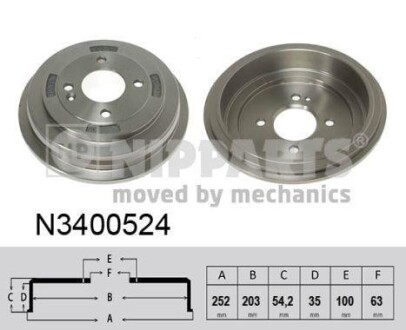 Тормозной барабан - NIPPARTS N3400524