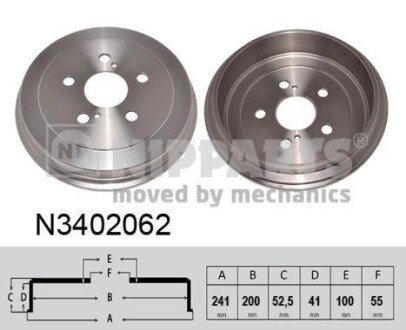 Тормозный барабан - NIPPARTS N3402062