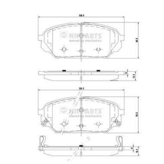 Комплект тормозных колодок - NIPPARTS N3600551