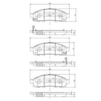 Комплект тормозных колодок, дисковый тормоз - NIPPARTS N3601101