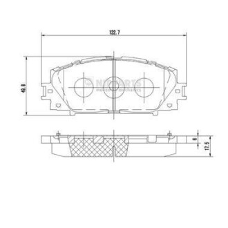 Комплект тормозных колодок, дисковый тормоз - NIPPARTS N3602127