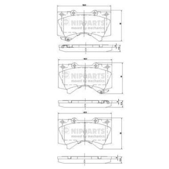 Комплект тормозных колодок, дисковый тормоз - NIPPARTS N3602136