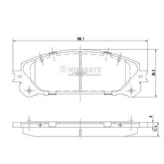 Гальмiвнi колодки дискові - NIPPARTS N3602139