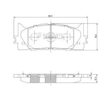 Гальмiвнi колодки дискові - (04465YZZQ9, 0446506090) NIPPARTS N3602141