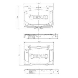 Гальмiвнi колодки дискові - NIPPARTS N3604070