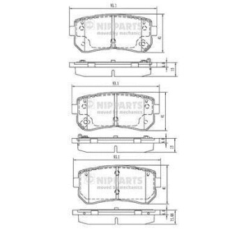 Гальмiвнi колодки дискові - NIPPARTS N3610313