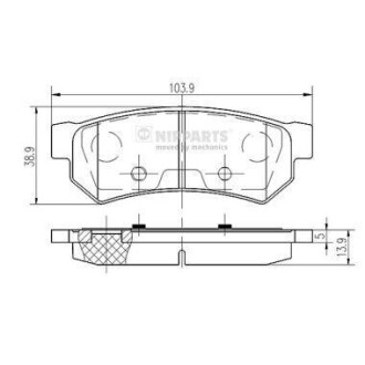 Гальмiвнi колодки дискові - NIPPARTS N3610907