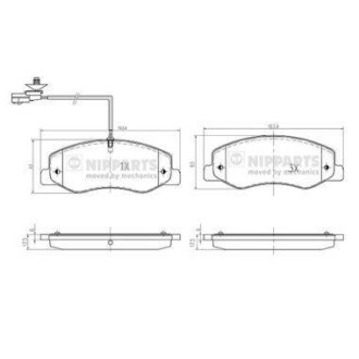 Гальмiвнi колодки дисковi - NIPPARTS N3611061